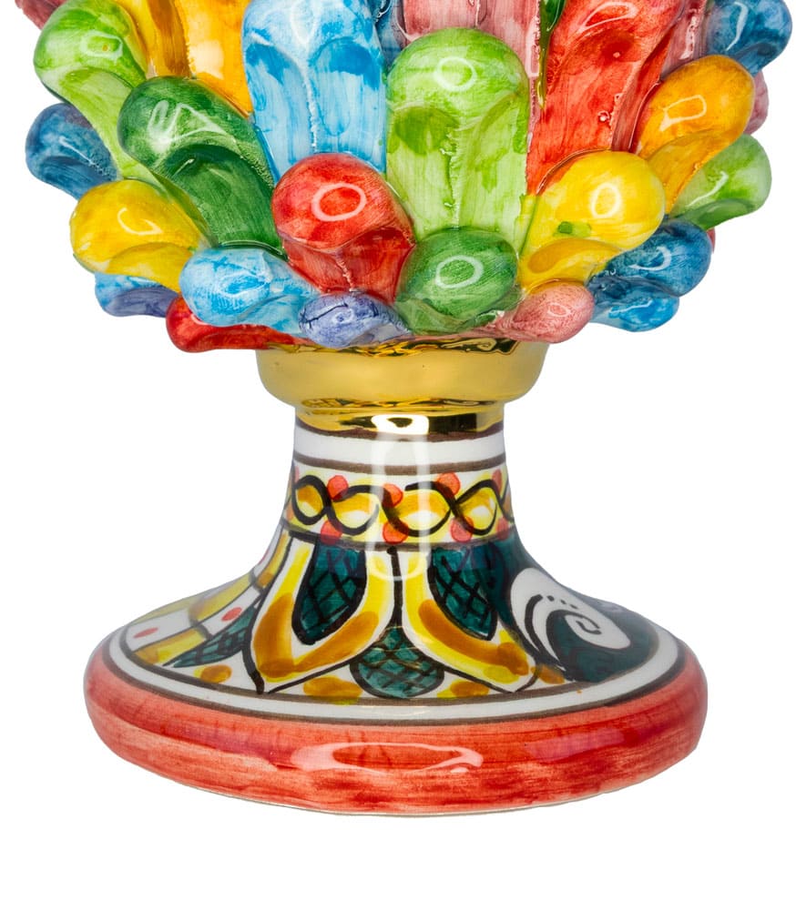 pigna multicolore arlecchino ceramica caltagirone