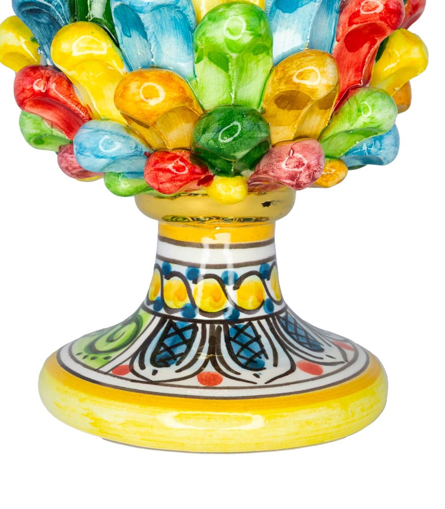 pigna multicolore arlecchino ceramica caltagirone