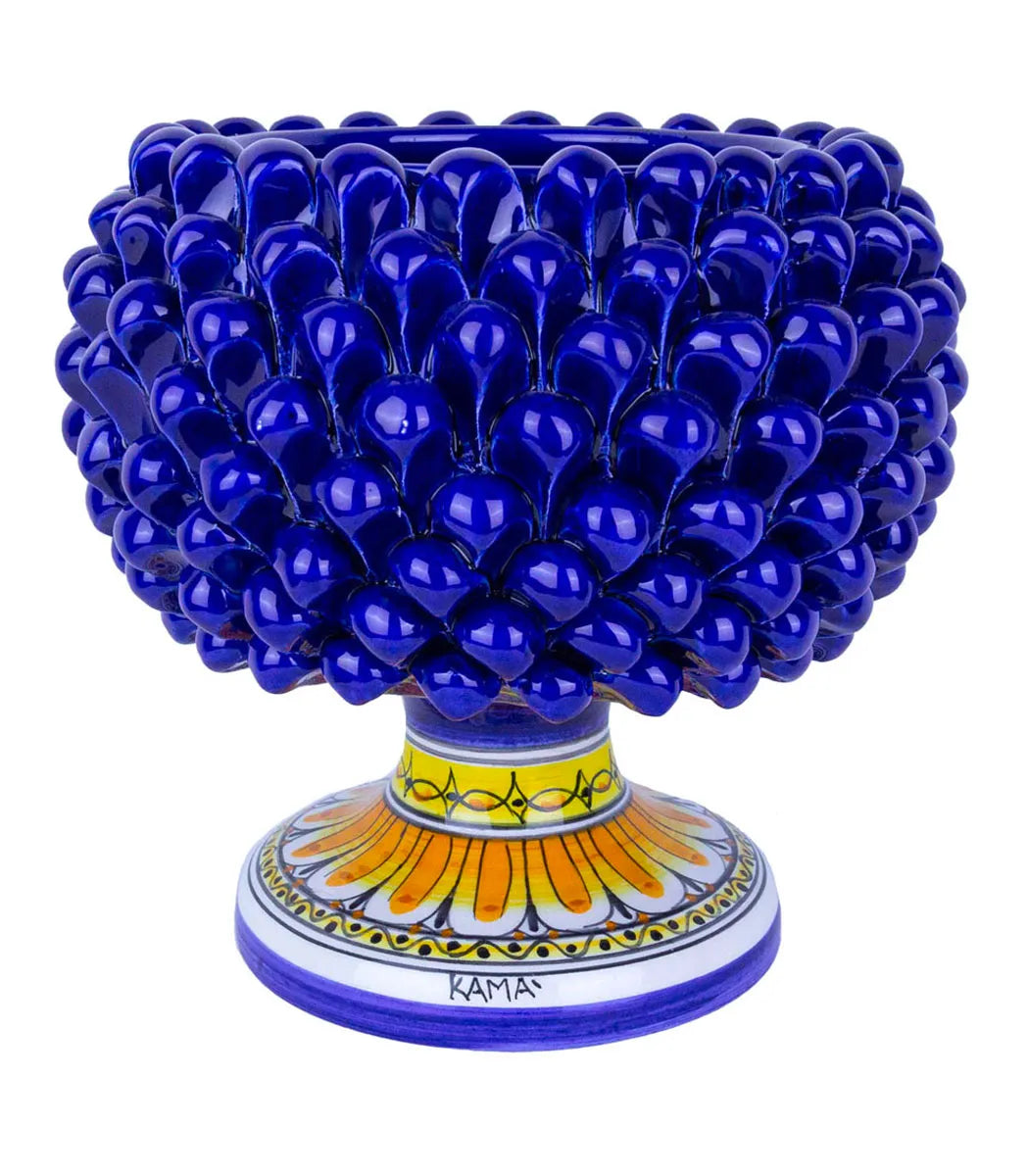 cachepot pigna blu cobalto