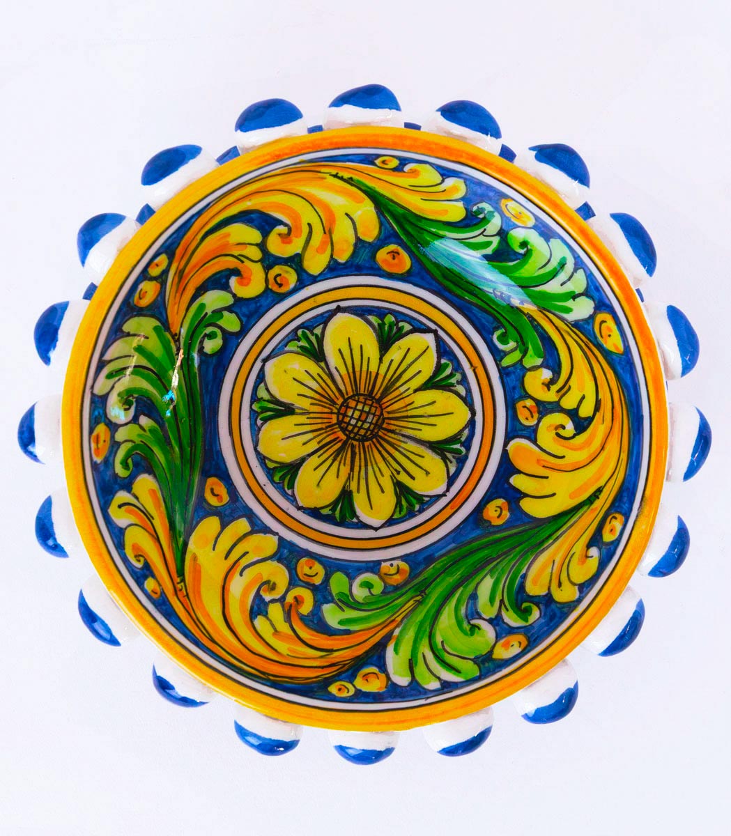 bomboniera ciotola ceramica di caltagirone decorata a mano