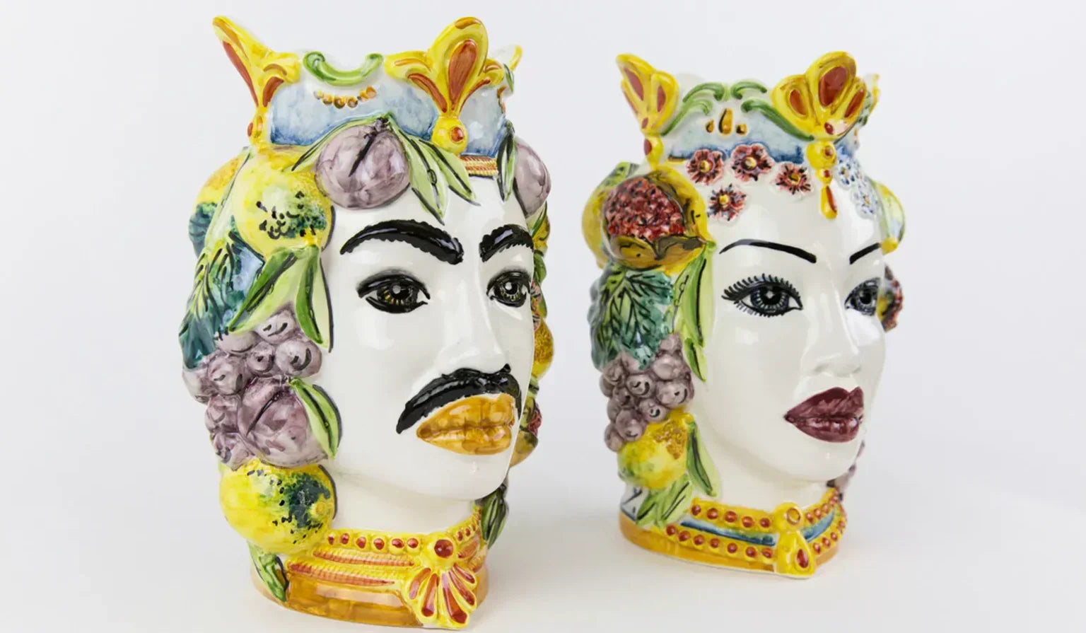 Testa di Moro in ceramica di Caltagirone fatta a mano - Kamà Design