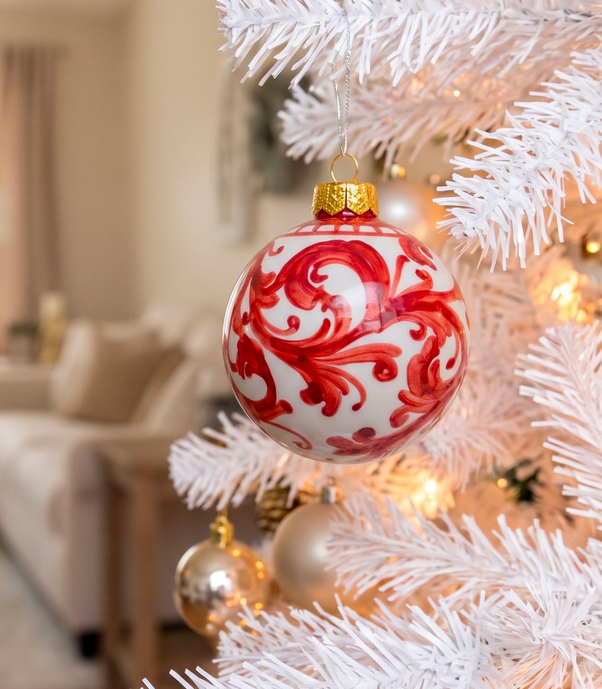 pallina natale decorata ceramica caltagirone 