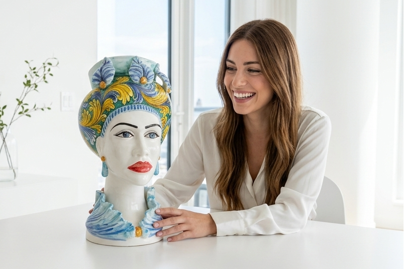 kama teste design  ceramica di caltagirone