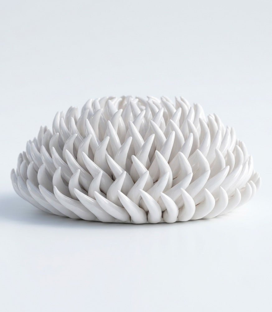 anemone bianco in ceramica