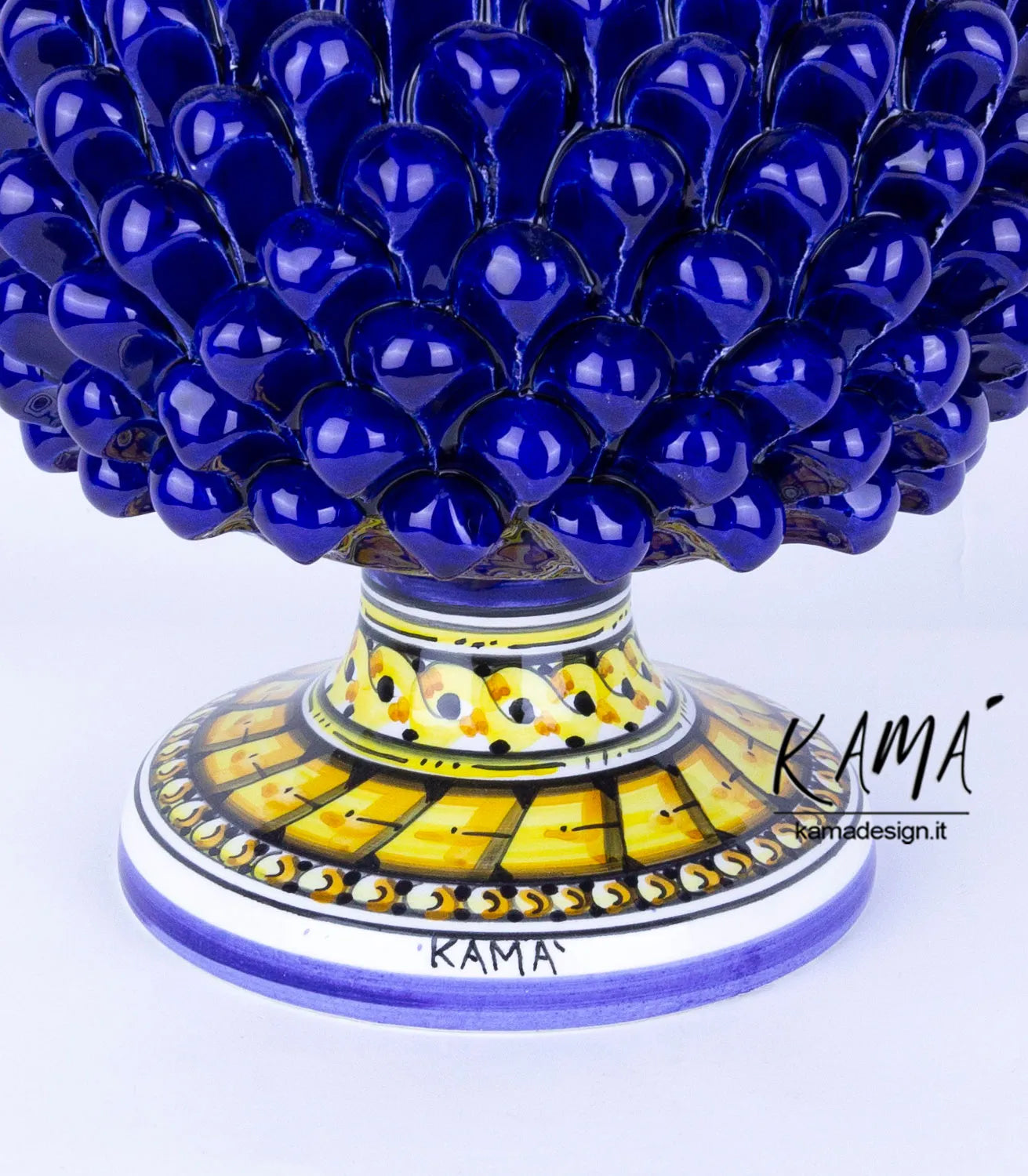 cachepot pigna blu cobalto