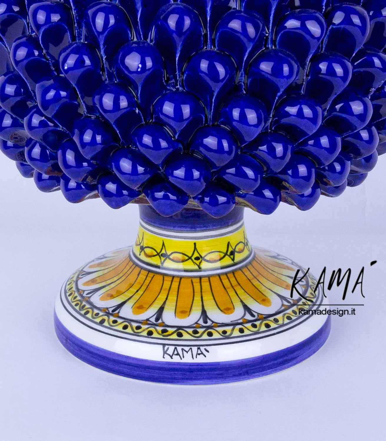 cachepot pigna blu cobalto