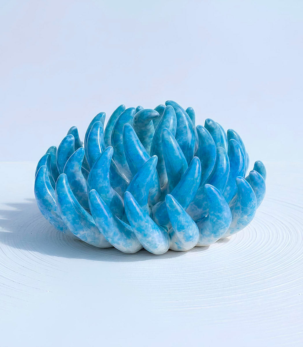 bomboniera ceramica anemone azzurro