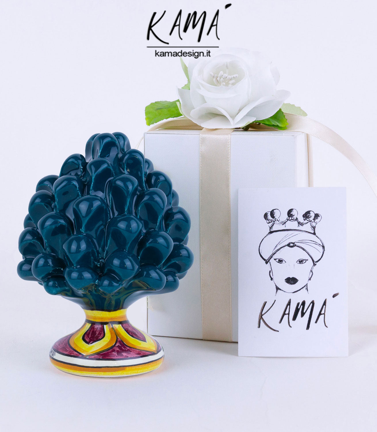 Antique Blue Pinecone Favor