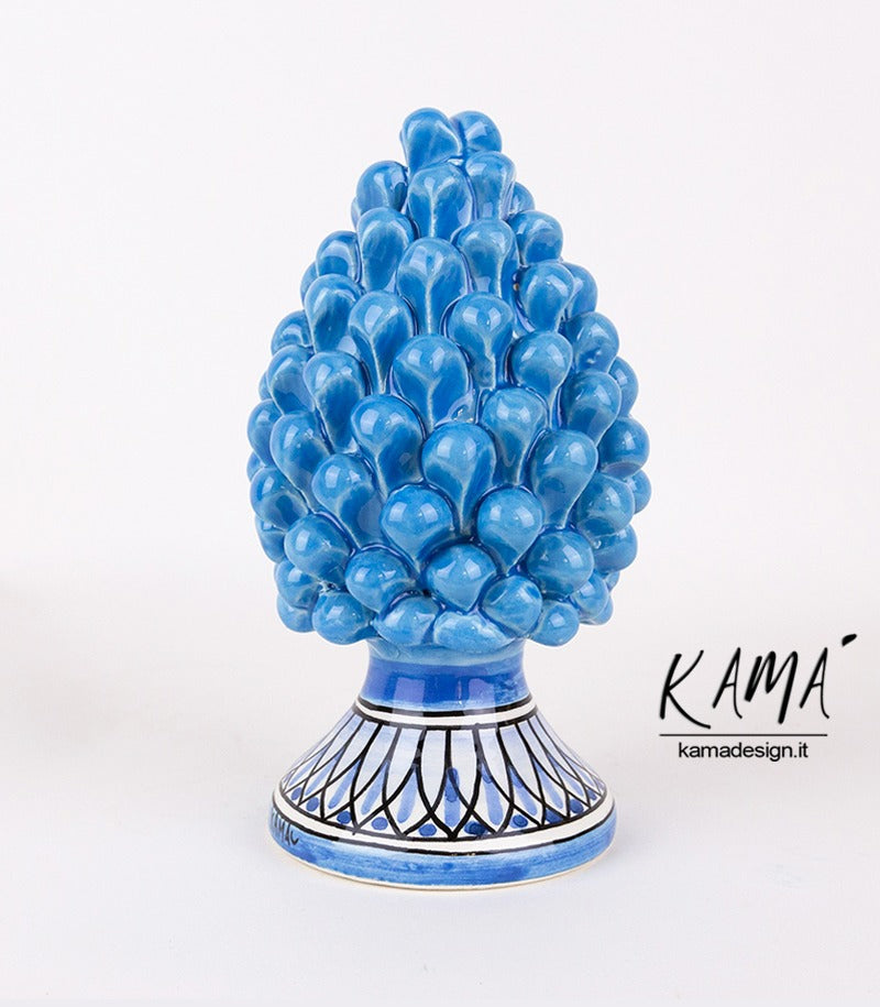 pigna ceramica azzurra