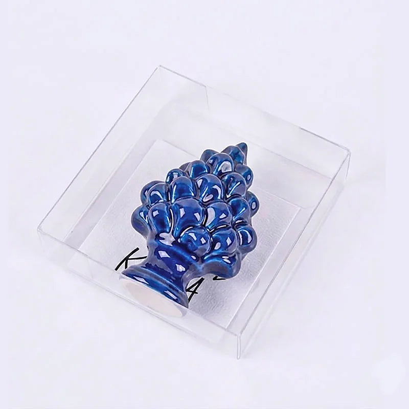 pignetta calamita blu ceramica magnete bomboniera