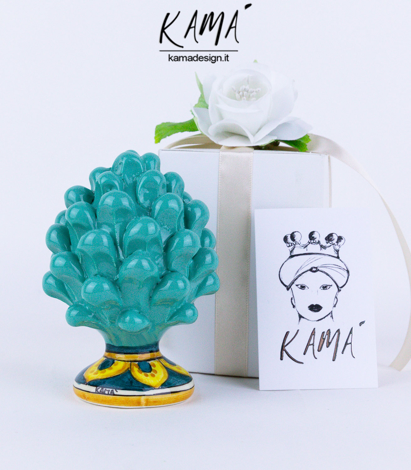 Antique Blue Pinecone Favor